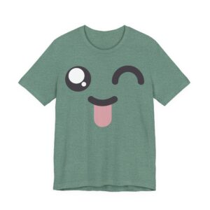 Blep and Wink Smiley Emoji Unisex Jersey Short Sleeve Tee
