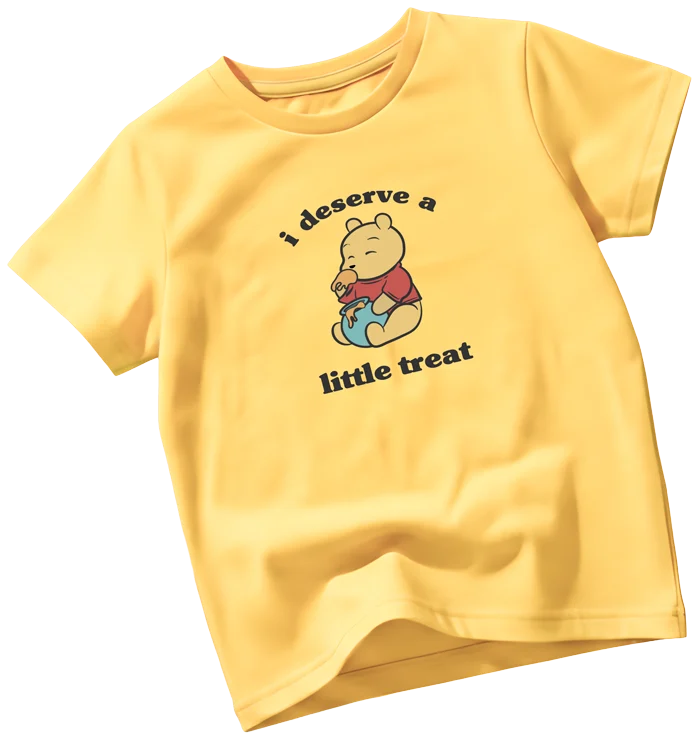 I deserve a little treat winnie the pooh bear graphic t-shirt